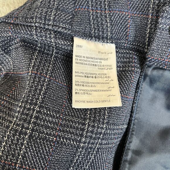 Charter Club Pant Women 28W Plaid Slim Slimming Stretch Cuffed Plus Size 50x28 - Picture 9 of 16